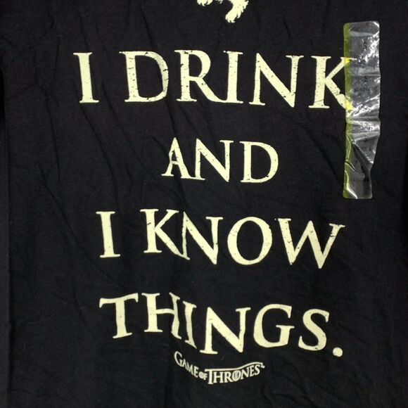 Game Of Thrones Mens T Shirt I Drink And Know Things Small Tyrion Lannister - Picture 4 of 5